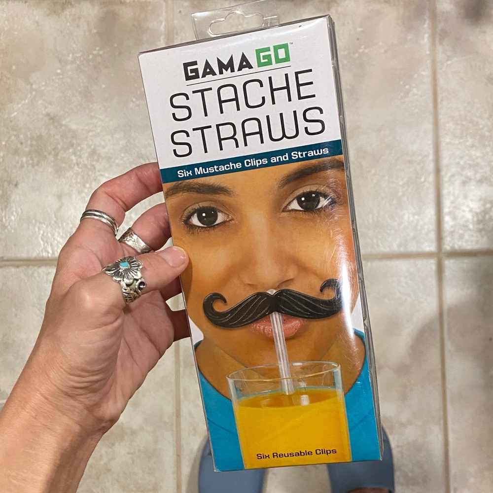 ⚾️ NWT GAMAGO Mustache Straws 6 included great party favors